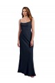 Shop Scoop Neck Long Chiffon Open Back Bridesmaid Dress with Spaghetti Straps Ottawa
