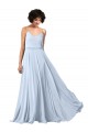 Shop V-Neck Blouson Waist Long Chiffon Bridesmaid Dress with Straps Ottawa