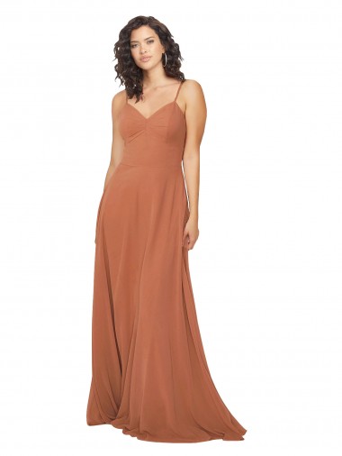 Shop Chiffon Bridesmaid Dress with Tie Back Keyhole Ottawa