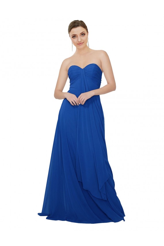 Shop Strapless Sweetheart Draped Chiffon Bridesmaid Dress Ottawa