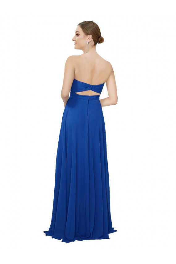 Shop Strapless Sweetheart Draped Chiffon Bridesmaid Dress Ottawa