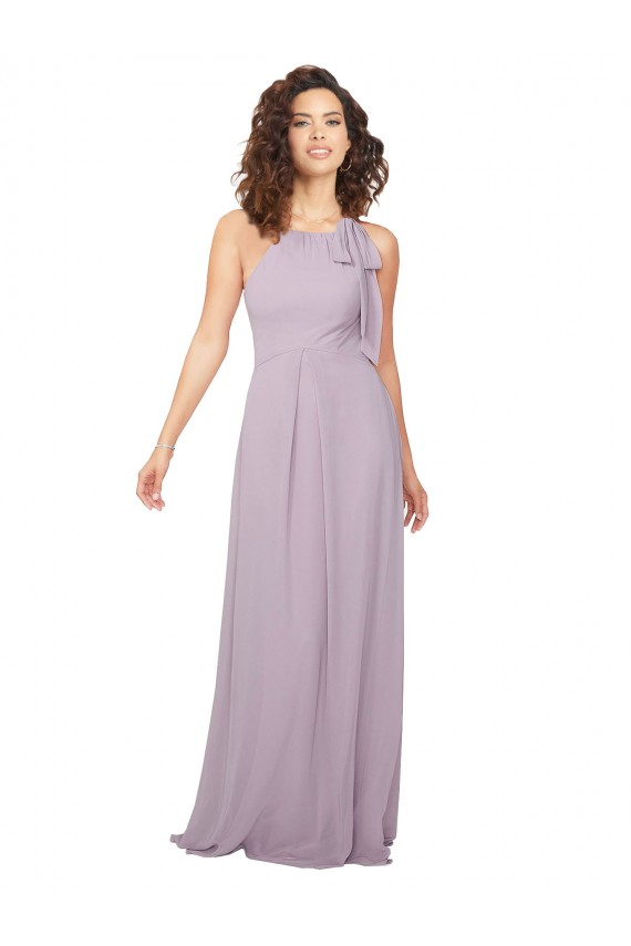 Shop Halter Neck Bridesmaid Dress with Bow Ottawa