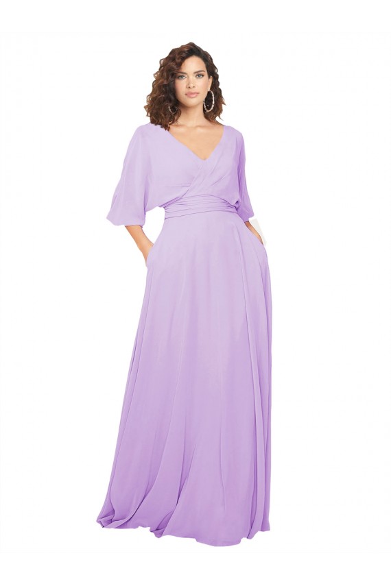 Shop Chiffon Bridesmaid Dress with Ruched Waist Ottawa