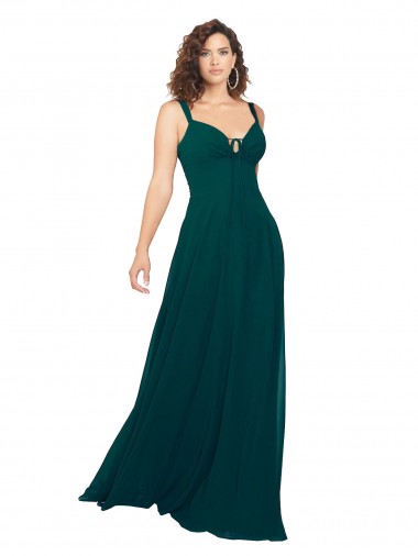 Shop Tied Bodice Sweetheart V-Neck Chiffon Bridesmaid Dress Ottawa