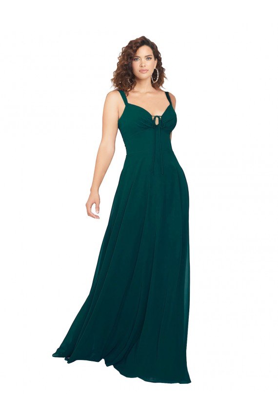 Shop Tied Bodice Sweetheart V-Neck Chiffon Bridesmaid Dress Ottawa