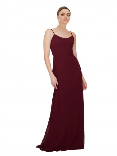 Shop Scoop Neck Tied Keyhole Back Chiffon Bridesmaid Dress Ottawa