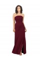 Shop Simple Strapless Chiffon Bridesmaid Dress with Rounded Neckline Ottawa
