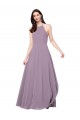 Shop Floor Length Long Chiffon Bridesmaid Dress with Double Bow Feature Ottawa