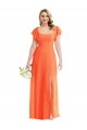 Shop Flutter Sleeves Scoop Open Back Chiffon Maxi Bridesmaid Dress Ottawa