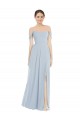 Shop Off the Shoulder Basque Neck Maxi Bridesmaid Dress with Flounce Sleeves Ottawa