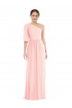 Shop One Shoulder Bell Sleeves Chiffon Maxi Bridesmaid Dress Ottawa