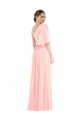 Shop One Shoulder Bell Sleeves Chiffon Maxi Bridesmaid Dress Ottawa