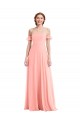 Shop Off the Shoulder Ruffle Cuff Sleeve Chiffon Maxi Bridesmaid Dress Ottawa