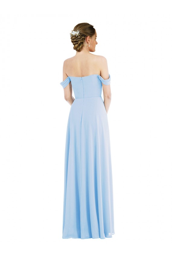 Shop Off the Shoulder Draped Neckline Maxi Formal Bridesmaid Dress Ottawa