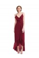 Shop Ruffle Trimmed V-Neck High Low Wrap Chiffon Bridesmaid Dress Ottawa
