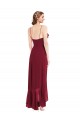 Shop Ruffle Trimmed V-Neck High Low Wrap Chiffon Bridesmaid Dress Ottawa