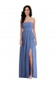 Shop Slim Spaghetti Straps Chiffon Bridesmaid Dress with Front Slit Ottawa