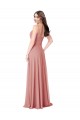 Shop Twist-Knot V-Neck Long Chiffon Bridesmaid Dress with Pockets Ottawa