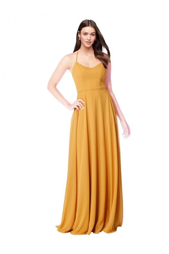 Shop Chiffon A-Line Bridesmaid Dress with Halter Back Ottawa