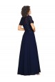 Shop Short Sleeves A-Line Long Chiffon Bridesmaid Dress / Prom Dress with Beaded Bodice Ottawa