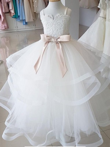 Shop Ivory Ball Gown High Neck Floor Length Flower Girl Dress Ottawa