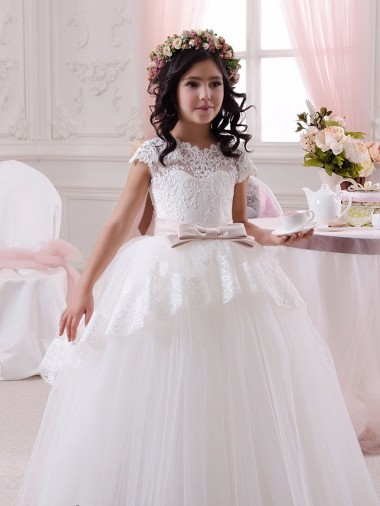 Shop Ivory Ball Gown Sweetheart Floor Length Sleeveless Flower Girl Dress Ottawa