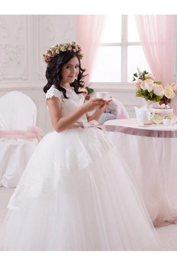 Shop Ivory Ball Gown Sweetheart Floor Length Sleeveless Flower Girl Dress Ottawa