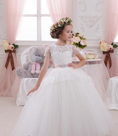 Shop Ivory Ball Gown Sweetheart Sleeveless Long Flower Girl Dress Ottawa