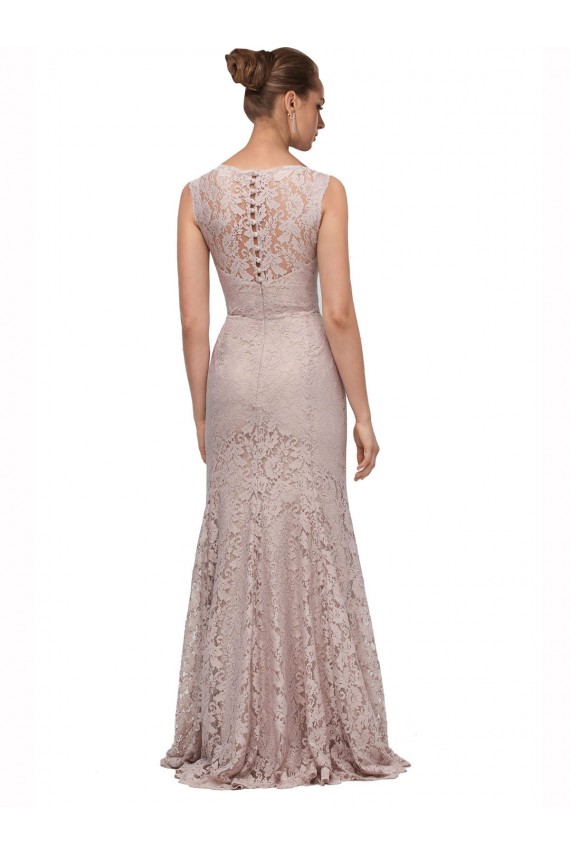 Shop Long Sleeveless All Lace Bridesmaid Dress / Prom Dress with Scoop Neckline Ottawa