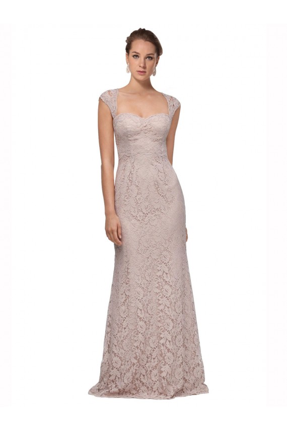 Shop Sweetheart Neckline Cap Sleeves Lace Bridesmaid Dress / Prom Dress with Twist Ottawa