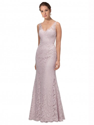 Shop Lace V-Neckline Long Full Length Bridesmaid Dress / Prom Dress Ottawa