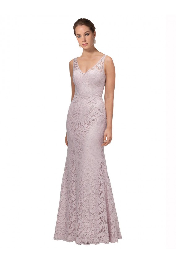 Shop Lace V-Neckline Long Full Length Bridesmaid Dress / Prom Dress Ottawa