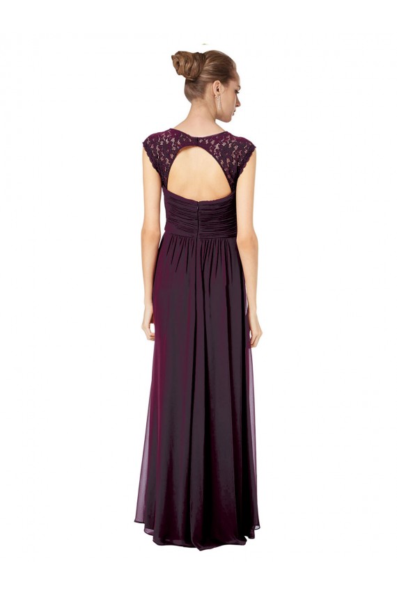Shop Long Chiffon Sweetheart Bridesmaid with Lace Straps and Keyhole Back Ottawa