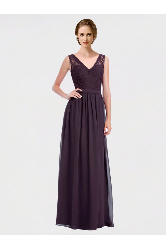 Shop V-Neck Bridesmaid Dress with Corded Lace Bodice Ottawa