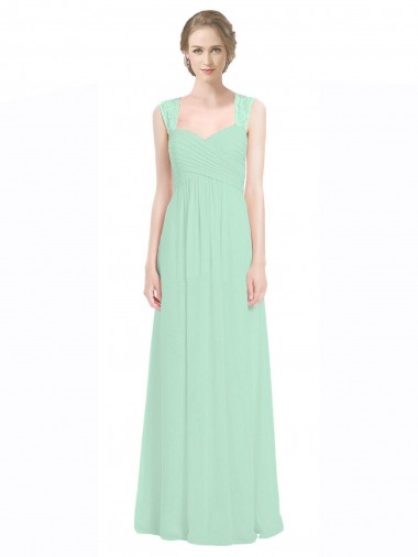 Shop Sweetheart Chiffon Bridesmaid Dress with Lace Straps and Keyhole Back Ottawa