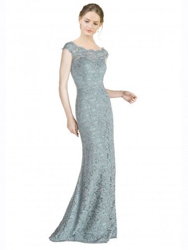 Shop Off the Shoulder Mermaid Lace Bridesmaid Dress / Prom Dress with Cap Sleeves Ottawa