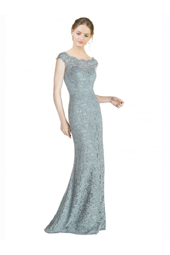 Shop Off the Shoulder Mermaid Lace Bridesmaid Dress / Prom Dress with Cap Sleeves Ottawa