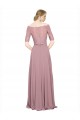 Shop Off the Shoulder Lace Crop Top A-Line Chiffon Bridesmaid Dress / Prom Dress Ottawa