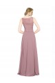 Shop Long A-Line Chiffon Bridesmaid Dress / Prom Dress with Sleeveless Lace Crop Top Ottawa