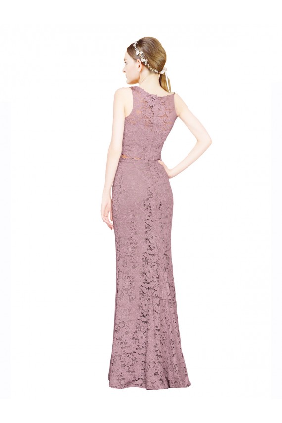 Shop Sleeveless Crop Top High Neck Mermaid Lace Bridesmaid Dress / Prom Dress Ottawa