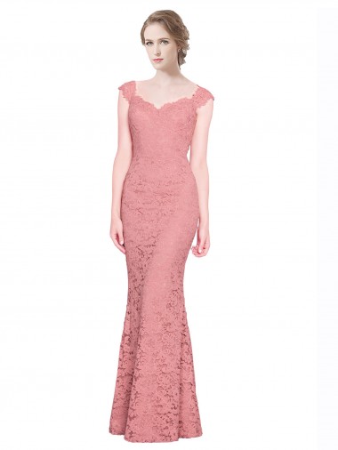 Shop Sweetheart Mermaid Long Lace Bridesmaid Dress / Prom Dress with Wide Straps Ottawa