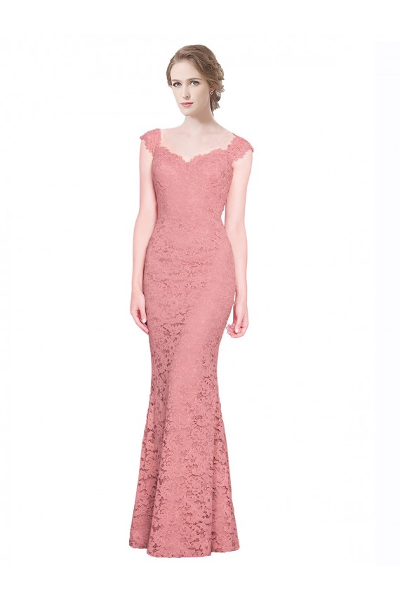 Shop Sweetheart Mermaid Long Lace Bridesmaid Dress / Prom Dress with Wide Straps Ottawa