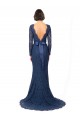 Shop Long Sleeves Floor Length Vintage Lace Bridesmaid Dress with Deep V-Back Ottawa