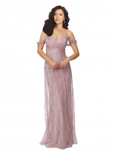 Shop Sweetheart Chantilly Lace Bridesmaid Dress with Off the Shoulder Sleeves Ottawa