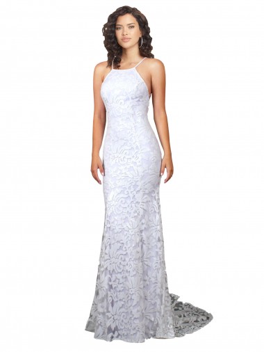 Shop Mermaid Fitted High Neck Low Back Fishtail Wedding Dress Ottawa