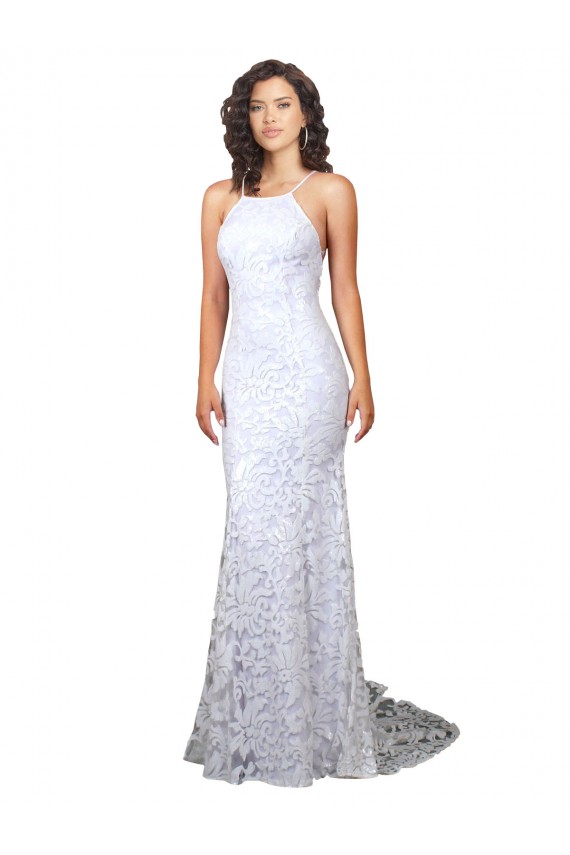 Shop Mermaid Fitted High Neck Low Back Fishtail Wedding Dress Ottawa