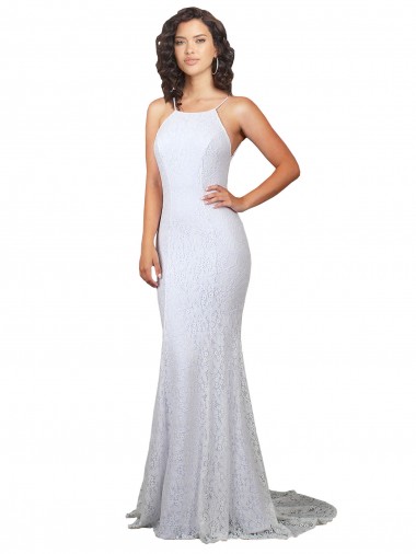 Shop High Neck Backless Lace Wedding Dress with Plunging Low Back Ottawa