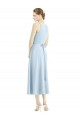 Shop Short Tea Length V-Neck Satin Bridesmaid Dress Ottawa