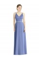 Shop Long Floor Length V-Neck Satin Bridesmaid Dress with Spaghetti Straps Ottawa