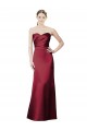 Shop Strapless Satin Bridesmaid Dress with Asymmetrical Draped Bodice Ottawa